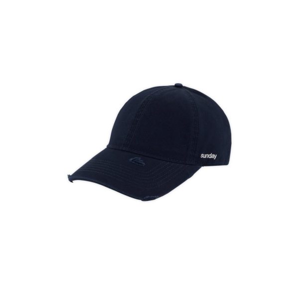Sunday Distressed Script Cap Navy