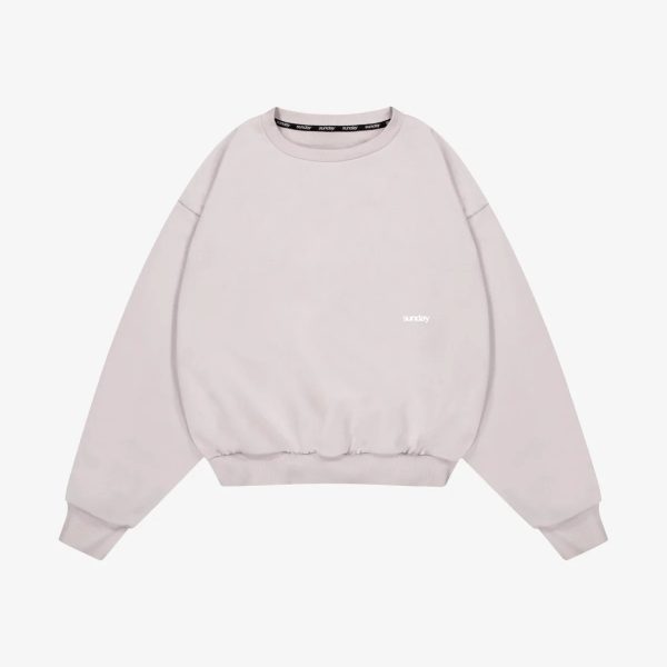Sunday Heavyweight Script Crewneck Smoke