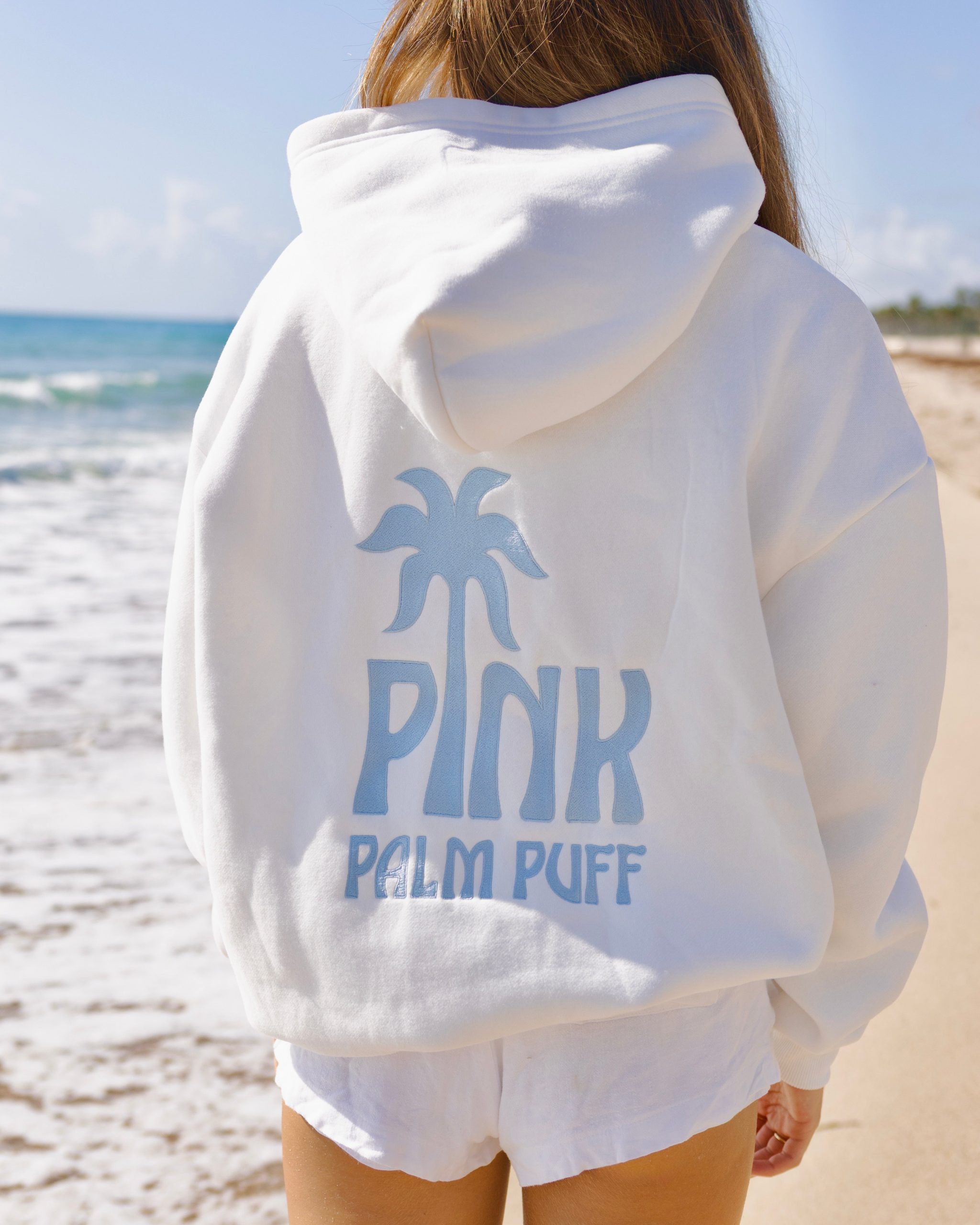 Pink Palm Puff Classic Hoodie