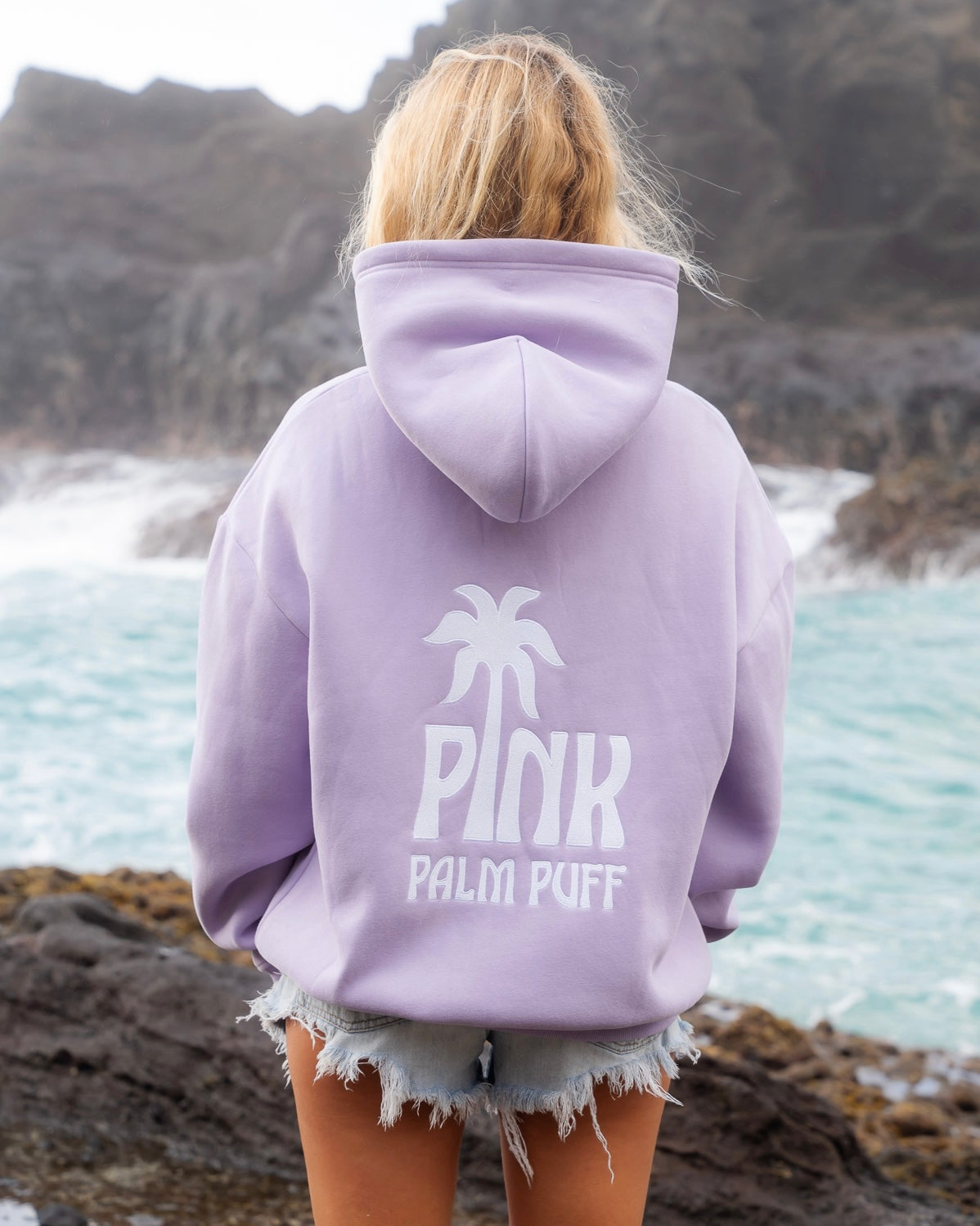 Pink Palm Puff Classic Hoodie